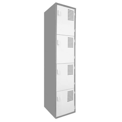 locker metalico 4 puertas blanco
