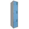locker metalico 3 puertas azul