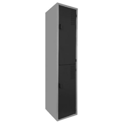 locker metálico 2 puertas negro